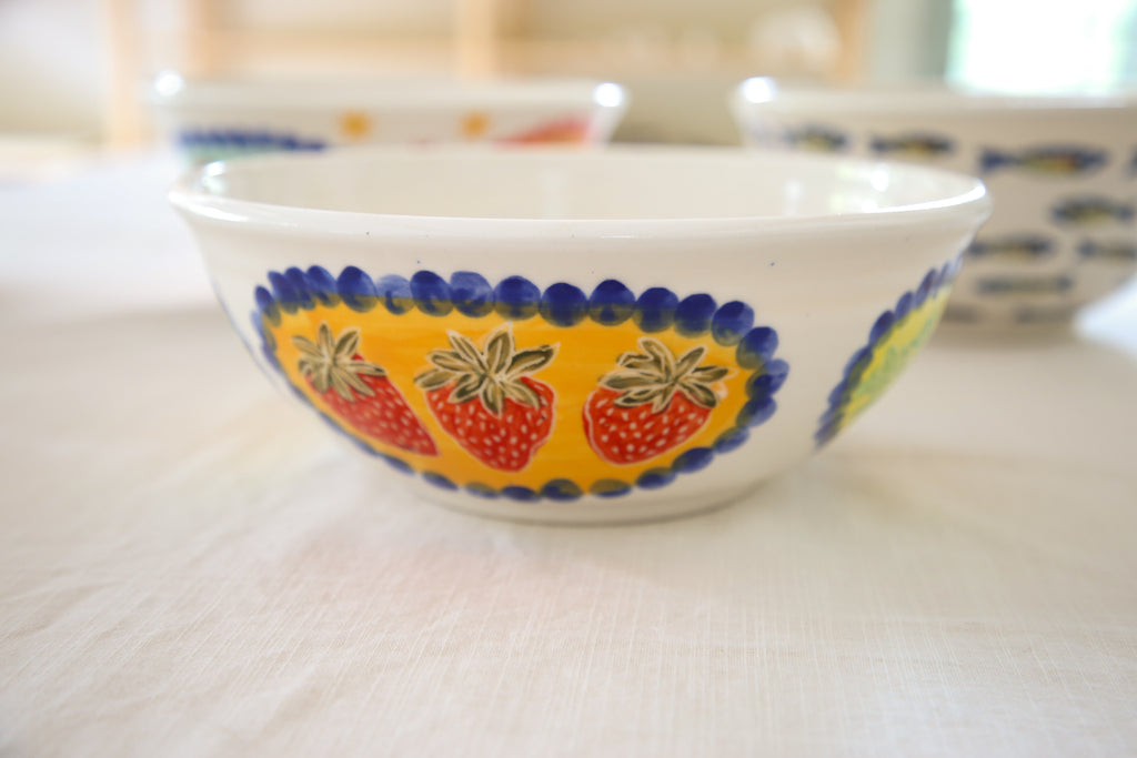 Strawberry serving bowl