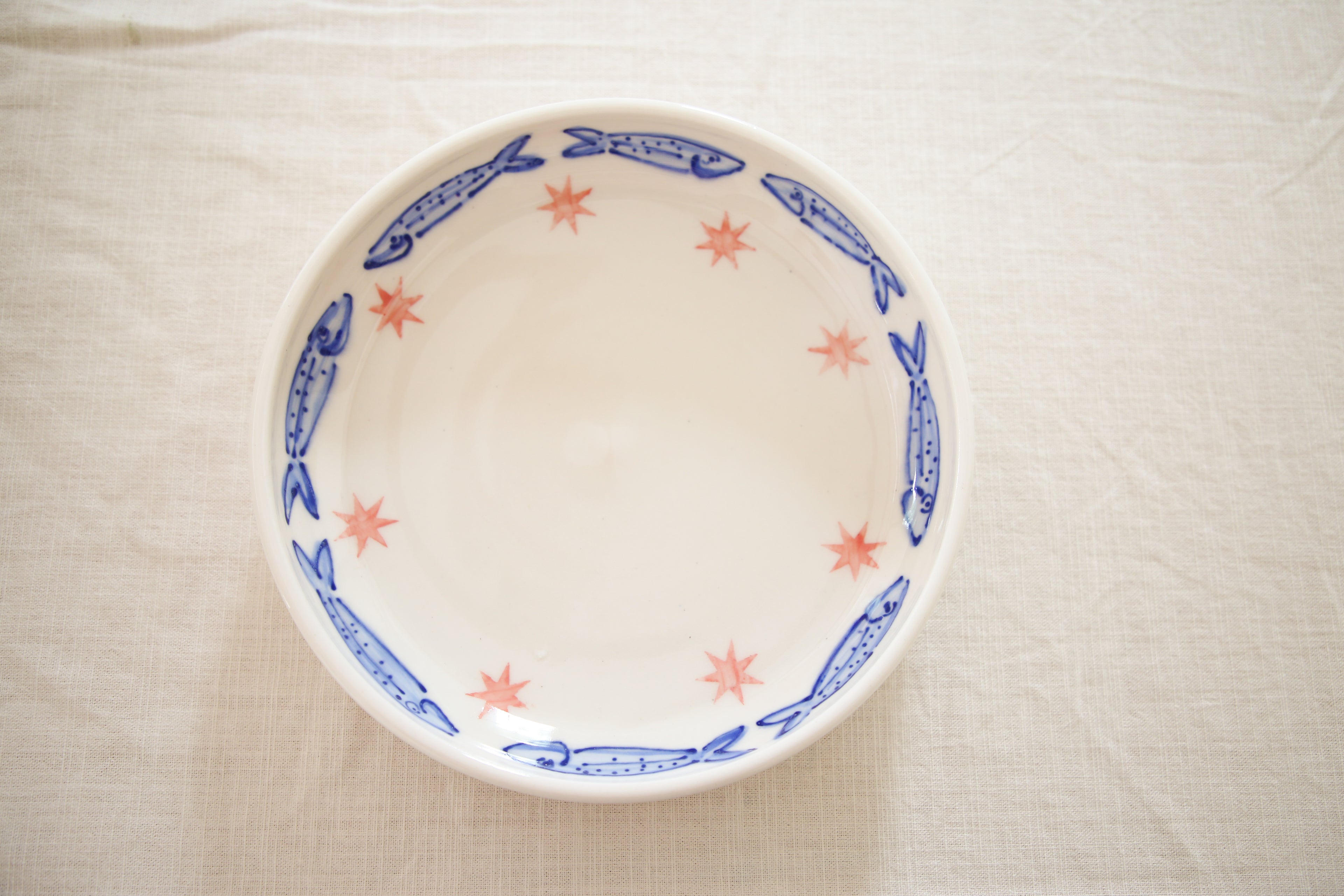 Shallow sardine serving dish