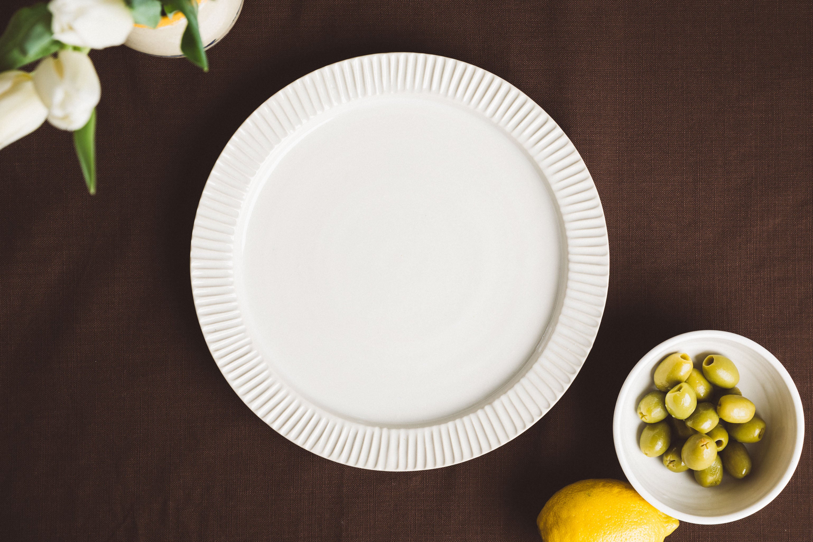 Ridged Dinner Plate