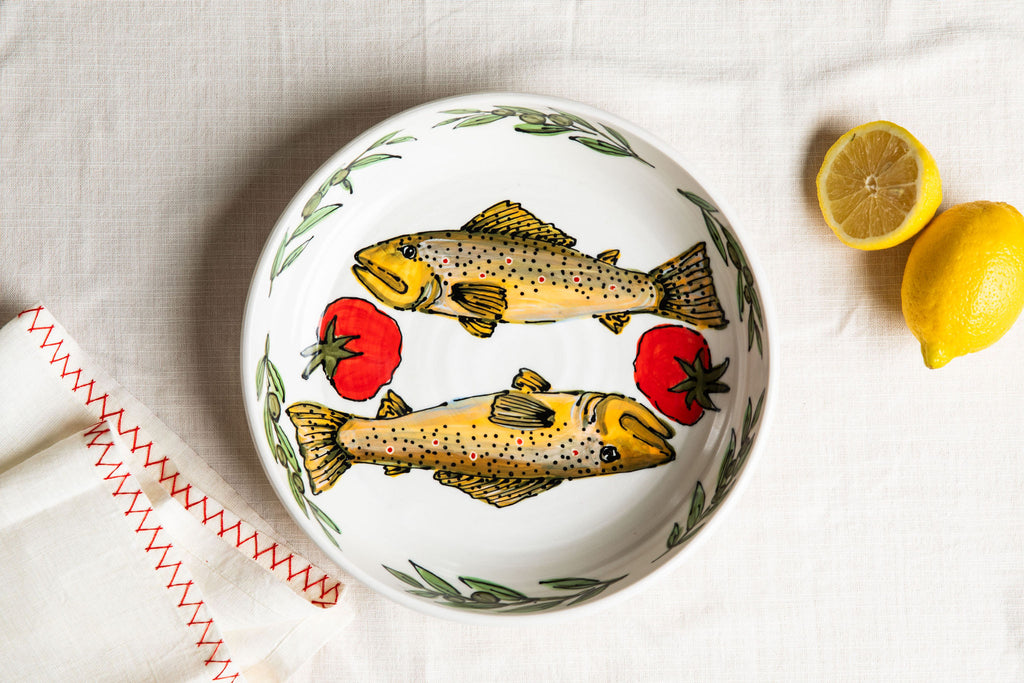 Brown Trout Serving Bowl